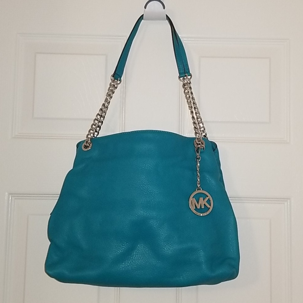Teal Michael Kors handbag